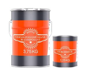 BEKATEQ LS-735 Vernis polyuréthane bi-composant incolore brillant 5kg pour extérieur & intérieur I Vernis PU résistant aux UV et à l'eau pour murs et sols, bois, béton, carrelage, pierre, métal etc.