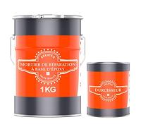 BEKATEQ Mortier de réparation BK-150EP, 1kg I Mortier de jointoiement à base de résine époxy bi composant I Pour intérieur & extérieur I Mastic résine coulée pour béton, bois, chape, métal, carrelage