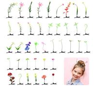 Bekecidi 40 Pièces Pince à Cheveux en Germes de Soja Épingles à Cheveux Plantes Drôles Petites Pinces à Pousses d'Herbe Barrettes à Cheveux Fleur Papillon Couvre-chef pou Filles Fête pour Femmes