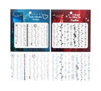 Bekecidi 60 Pièces Stickers Scrapbooking PET Autocollants Bords de Cahier