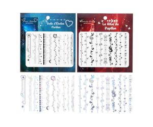 Bekecidi 60 Pièces Stickers Scrapbooking PET Autocollants Bords de Cahier