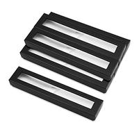 Bekecidi Coffret cadeau pour stylo 6 pièces Coffret cadeau pour stylo simple avec coussin Boîtes à crayons étui vide pour affaires Anniversaire Souvenirs Fournitures (Noir)