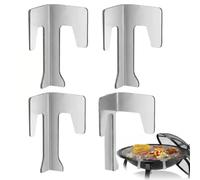Bekecidi Lot de 4 Entretoises Universelles en Acier Inoxydable pour Plaque de Cuisson, Support Plaque Gril, Brasero, Barbecue Sphérique, Camping, Support de Plaque de Gril Compatible Barbecue