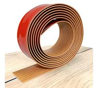 Bekeify Ceinture de Transition de Plancher Auto - adhésif Bande de Revêtement de Porte de Plancher Barre de Seuil Laminée PVC Ceinture de Séparation de Plancher Brun Clair 5 x 300 CM