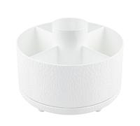 Bekeify Organisateur Maquillage Rotatif 360 Degrés Rangement Maquillage Boite Skincare Organisateur Coiffeuse Boite Pinceaux Organizer Makeup Organiser pour Salle de Bain Cosmétiques Parfum, Blanc