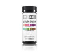 BeKeto Bandelettes de test de cétones et de glucose pour analyse d'urine - 100 pièces
