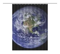 BEKGZYXWM Bath CurtainRideau Douche Imperméable Opaque 53.54x70.87Inch（136x180cm） 12 Crochets Plastique + Oeillets Métal, Résistant Chaleur Earth