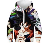BEKGZYXWM Premium JoJo's, Minions & Dragon Ball 3DGoku, Vegeta Imprimé Sweat À Capuche - Unisexe, Design Élégant, Parfait pour Conventions D'Anime, Événements De Gaming & Usage Quotidien6-7Y