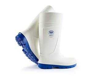 Bekina Bottes de sécurité avec Embout de sécurité pour l'industrie Alimentaire, Facile à désinfecter, y Compris la Semelle intérieure pour Les Pieds Chauds et secs, Confort, Blanc, EU 38