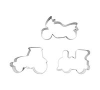 BekkiB 23522 Lot de 3 emporte-pièces « véhicules » - Emporte-pièces en acier inoxydable - Les emporte-pièces en acier inoxydable passent au lave-vaisselle