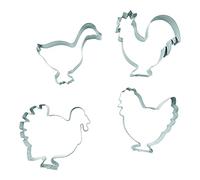 BekkiB 531834 Lot de 4 emporte-pièces en acier inoxydable pour Noël, anniversaire, etc.