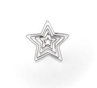 BekkiB 7767 Lot de 5 emporte-pièces à biscuits en forme d'étoiles de 5 tailles différentes en acier inoxydable