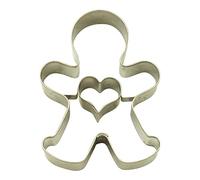 BekkiB 9519 Emporte-pièce en forme de pain d'épice avec cœur - Grand emporte-pièce - Dimensions : 6,5 x 5 cm - Pour la cuisson du pain d'épice et des biscuits - Passe au lave-vaisselle