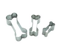 BekkiB - 998488 Lot de 3 emporte-pièces en acier inoxydable pour biscuits ou friandises pour chien - Emporte-pièces pour la pâtisserie et le bricolage