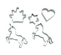 BekkiB - 999058 Lot de 5 emporte-pièces « Fantaisie » - En acier inoxydable - Pour pâtisserie, bricolage et décoration - Pour fondant, massepain, cupcakes et décoration DIY