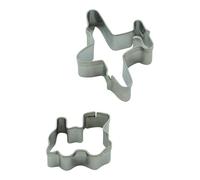 BekkiB - Emporte-pièce « Avion avec Lok mini » - Très petits emporte-pièces - Convient pour la décoration de fondant ou de pâte d'amande - En acier inoxydable et passe au lave-vaisselle - 998655