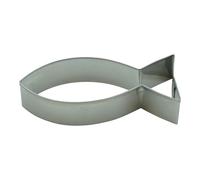 BekkiB - Emporte-pièce « poisson chrétien » - env. 8,7 x 3,6 cm - Emporte-pièce poisson en acier inoxydable - Passe au lave-vaisselle - Pour la cuisson des biscuits - 2291