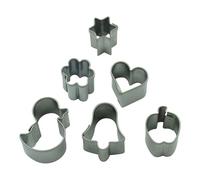 BekkiB - Emporte-pièces « Mini Set » - 6 très petits emporte-pièces - Emporte-pièces en acier inoxydable lavables au lave-vaisselle - Convient pour la décoration de fondant ou de pâte d'amande - 8341