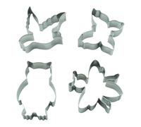 BekkiB - Lot de 4 emporte-pièces « animaux volants » - 4 emporte-pièces différents en acier inoxydable - Passe au lave-vaisselle - 8440