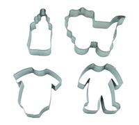 BekkiB - Lot de 4 emporte-pièces « bébé » - Emporte-pièce en acier inoxydable - Passe au lave-vaisselle - 2484