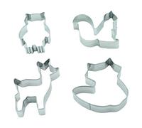 BekkiB Lot de 4 emporte-pièces en forme d'écureuil, renard, chouette