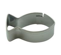 BekkiB - Mini emporte-pièce « poisson » - Attention, très petit env. 30 x 13 mm - Emporte-pièce en forme de poisson en acier inoxydable - Pour fondant ou décoration de communion, baptême et