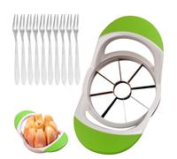 BEKKLPOU Coupe pomme, En acier inoxydable Idéal pour couper une variété de fruits Poignées ergonomiques antidérapantes (vert)