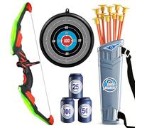 BEKKLPOU Ensemble d'arc Et De Flèches, Ensemble De Tir Sportif, Jouets De Tir, Jouets d'Intérieur Et d'Extérieur (Vert)