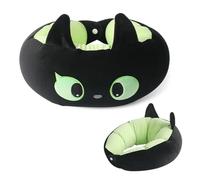 BEKKLPOU Oreiller en Forme De U De Dessin Animé, Coussin Repose De Cou en Forme U Oreiller, Transformable Convient pour IA Maison, Ie Bureau Et Les Voyages (Vert)