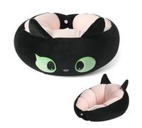 BEKKLPOU Oreiller en Forme De U De Dessin Animé, Coussin Repose De Cou en Forme U Oreiller, Transformable Convient pour IA Maison, Ie Bureau Et Les Voyages (Rose)