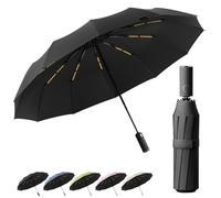 BEKKLPOU Parapluie Compact, Pliant, Anti-UV, Isotoner, Automatique et Robuste - Un Incontournable Pour Les Déplacements Quotidiens (Noir obsidienne)