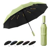 BEKKLPOU Parapluie Compact, Pliant, Anti-UV, Isotoner, Automatique et Robuste - Un Incontournable Pour Les Déplacements Quotidiens (Vert matcha)