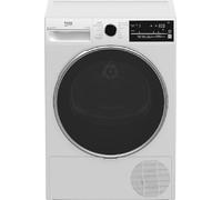 Beko B300 B3T42240S Séchoir à pompe à chaleur à chargement frontal 8 kg Compatible avec les Sufferers d'allergie 14 programmes, fonction vapeur, écran multifonction, blanc [Classe énergétique A+++]