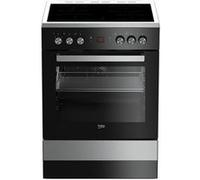 Cuisinière Beko b300 FSE67301XCS - pose libre - 60x60x85 cm (lxpxh) - avec système auto-nettoyant - acier inoxydable