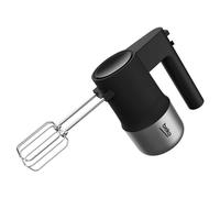 BEKO, Batteur, Puissance : 500 W, 4 vitesses + Turbo, Fouets + crochets en acier inoxydable résistants au LV, Bouton d’éjection, Poignée ergonoique, Noir et Inox