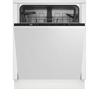 Beko BDIN16420 Lave-vaisselle entièrement intégré, panier à couverts coulissant, compartiment à liquide vaisselle avec fermeture coulissante, ressort de porte auto-ajustable, 14 couverts