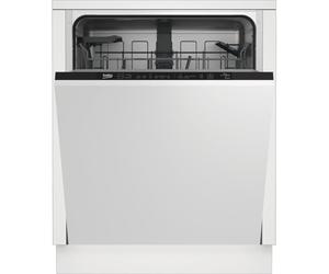 Beko BDIN16420 Lave-vaisselle entièrement intégré, panier à couverts coulissant, compartiment à liquide vaisselle avec fermeture coulissante, ressort de porte auto-ajustable, 14 couverts