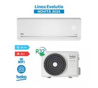 Beko BEHPG090 + BEHPG091 Climatisation 9000Btu A++/A+ 2,6Kw Evolutio WiFi, R32 Inverter, Blanc - Nouveauté 2024