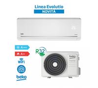 Beko BEHPG095 + BEHPG096 Climatiseur 9000Btu 2,6Kw Evolutio WiFi, R32 Inv