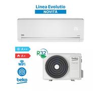 Beko BEHPG095 + BEHPG096 Climatiseur 9000Btu 2,6Kw Evolutio WiFi, R32 Inv