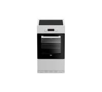 Beko FSM58301WC Cuisinière Électrique/Gaz Plaque avec zone à induction Noir, Blanc