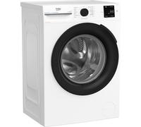 Beko BM3WFU3741X Machine à laver autonome 7 kg EnergySpin avec choix d'essorage 1400 tr/min, fonction vapeur, hygiène+, convient aux personnes allergiques, Coldwash Économie d'eau et de temps Blanc
