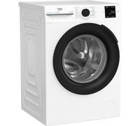 Beko BM3WFU3841X Machine à laver autonome 8 kg EnergySpin avec choix d'essorage 1400 tr/min, fonction vapeur, hygiène+, convient aux personnes allergiques, Coldwash Économie d'eau et de temps Blanc