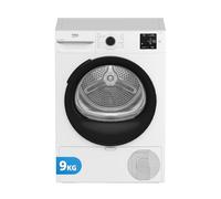 Beko BMTAM93EB Sèche Linge Pose Libre 9kg Classe D 15 Programmes Moteur 10 Ans Ecran Numérique Blanc avec Hublot Noir 84,6 x 59,8 x 60,7 cm (H x l x P)