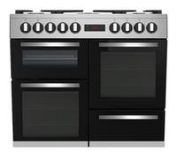 Beko PF335325DX four et cuisinière Gaz Noir, Acier inoxydable