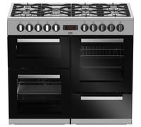 Beko PF335325DX four et cuisinière Gaz Noir, Acier inoxydable