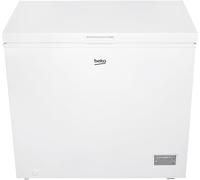 Beko CF200CWN Congélateur, 198 L, 1 panier de congélation, fonction congélation rapide, roulettes de transport, système d'affichage LED, 40 dB(A), blanc