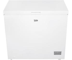 Beko CF200CWN Congélateur, 198 L, 1 panier de congélation, fonction congélation rapide, roulettes de transport, système d'affichage LED, 40 dB(A), blanc