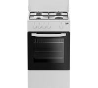 Beko CSG42009DW Cuisinière Gaz Noir, Blanc