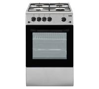 CSS42014FS - Cuisinière - pose libre - largeur : 50 cm - profondeur : 50 cm - hauteur : 85 cm - argent